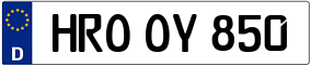Trailer License Plate
